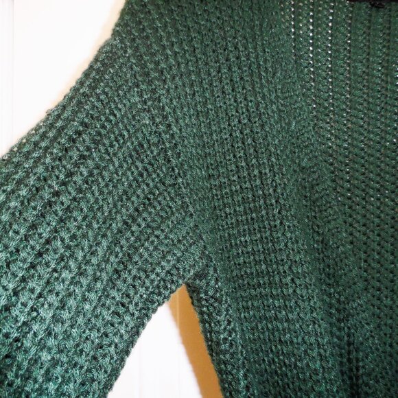 Fashion Nova - dark green Knit Fringe Cardigan - Picture 7 of 9